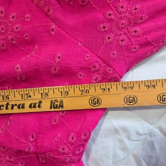 EUC SOFIE JEANS BY SOFIA VERGARA PINK V NECK BABYDOLL BRODERIE ANGLAISE TOP XXL - Picture 15 of 16